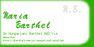 maria barthel business card